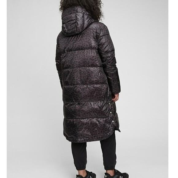 Animal Print Puffer Coat Long - Picture 2 of 11